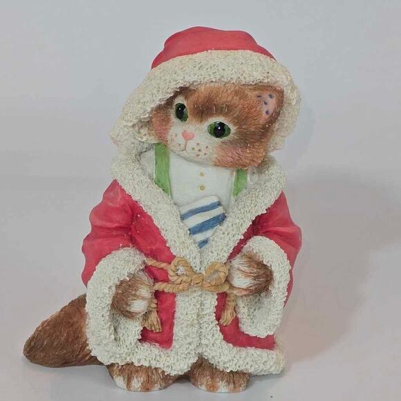 Enesco Calico Cats 144630 1995 Vintage "Jolly Old St‎ Nick" - Picture 1 of 5